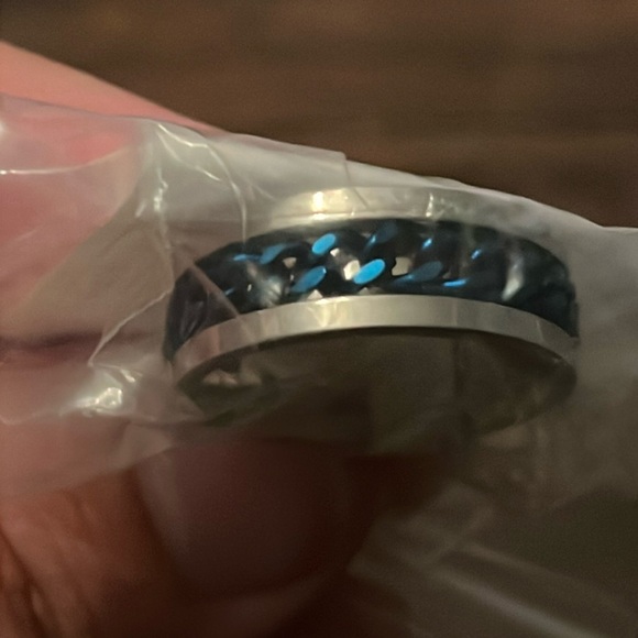 NWT Men's Stainless Steel Chain Spinner Ring - Picture 5 of 7